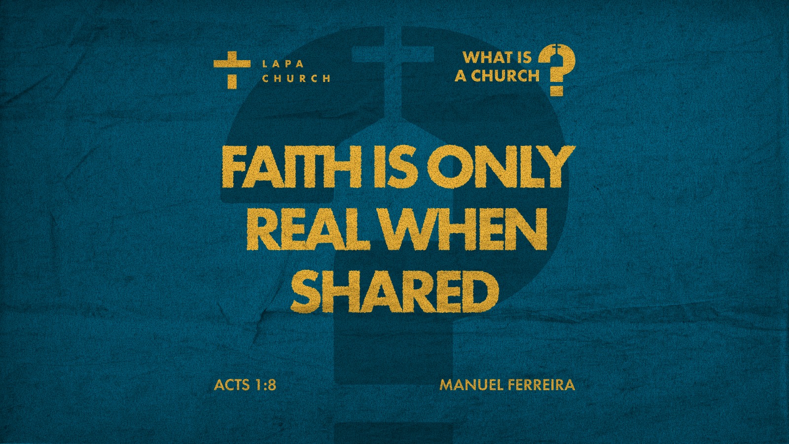 Faith is only real when shared episode artwork